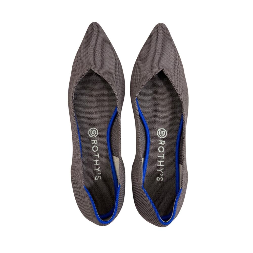 Rothy’s The Point Mink Dusty Purple Pointed Toe Flats Women’s Size 11 Silp aOn - Picture 2 of 11
